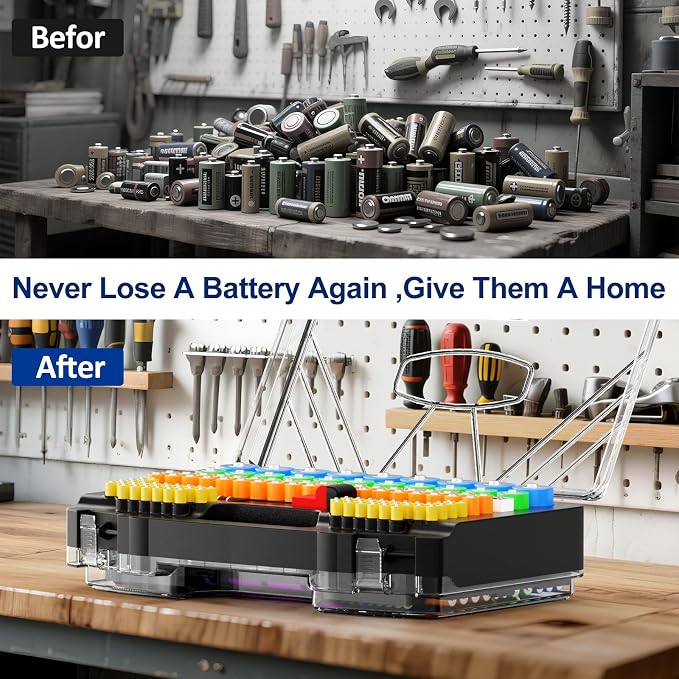 Battery Organizer Storage Holder Box Case - Image 5