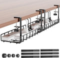 Under Desk Cable Management Tray 2 Pack, Xpatee Wire Management No Screws by Xpatee