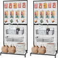 Grid Wall Panels, 2 Packs 3'x 6' Gridwall Display Stand by NectaCol
