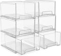 Sorbus Plastic Storage Bins Stackable Clear Pantry Organizer Box Bin by Sorbus