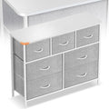 Curved Profile Dresser for Bedroom, Chest of Drawers, 7 Storage Drawers by Sonharlar