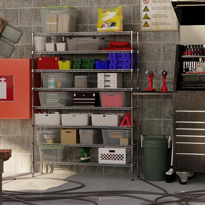 14" Deep x 54" Wide x 74" Height Wire Shelving Kit | 8-Tier | NSF Commercial - Image 7