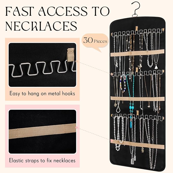 3 Pack Hanging Jewelry Organizer Storage - Image 4