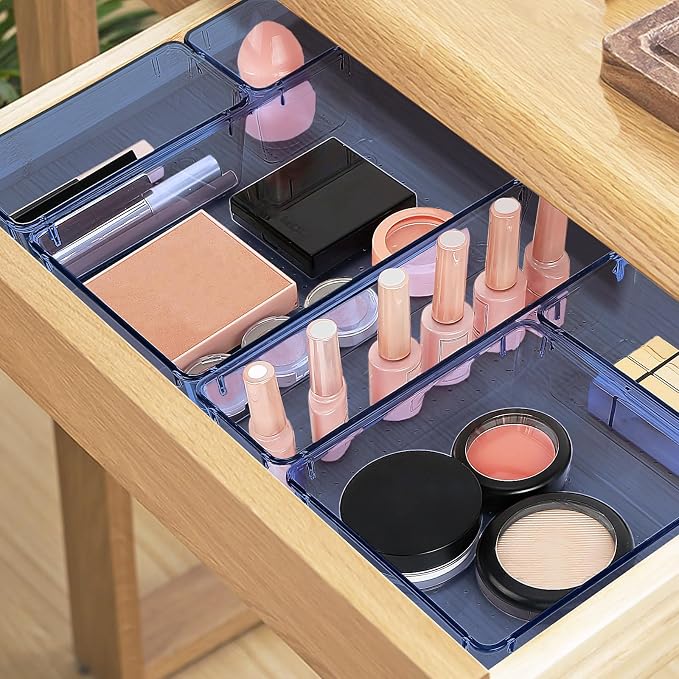 16 PCS Drawer Organizer Set, 5 Varied Size Bathroom and kitchen Drawer cabinet - Image 5