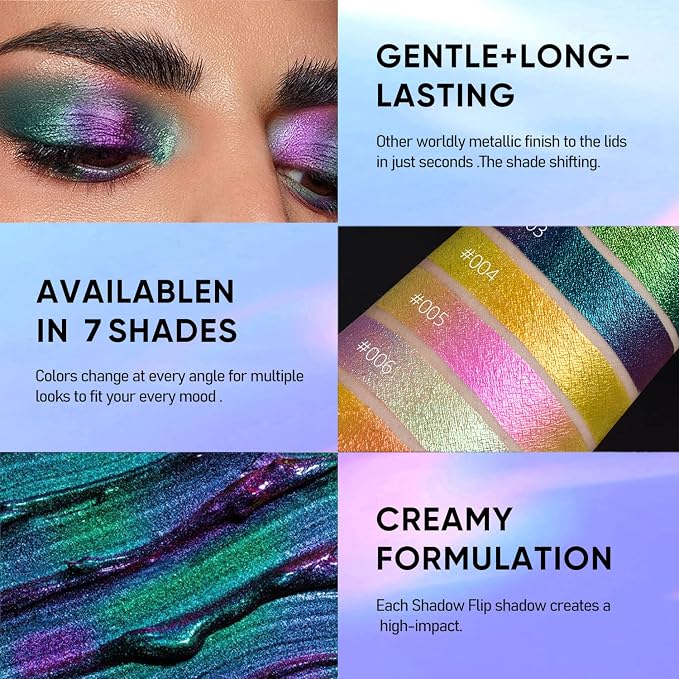 MAKI YIKA Liquid Eyeshadow Chameleon Metallic Eyeshadow Color Shifting Highly - Image 4