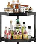 Kitchen Corner Shelf Countertop 2 Tier Bathroom Counter Organizer Cabinet by villertech