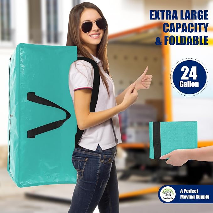Cosy Family 12 Pack Heavy Duty Extra Large Moving Bags - Image 7
