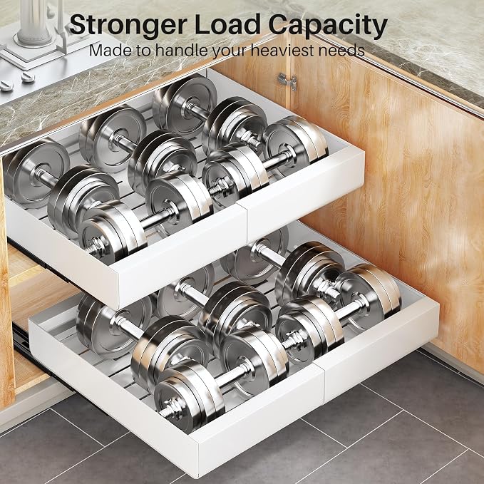 Pull out Cabinet Organizer, Wider Expandable Heavy Duty Slide out Drawers Fixed - Image 7