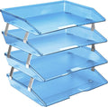 Acrimet Facility 4 Tier Letter Tray Side Load Plastic Desktop File Organizer by Organizingyourlife