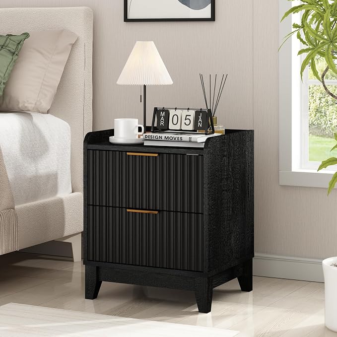 Wnutrees Fluted Nightstand by Wnutrees