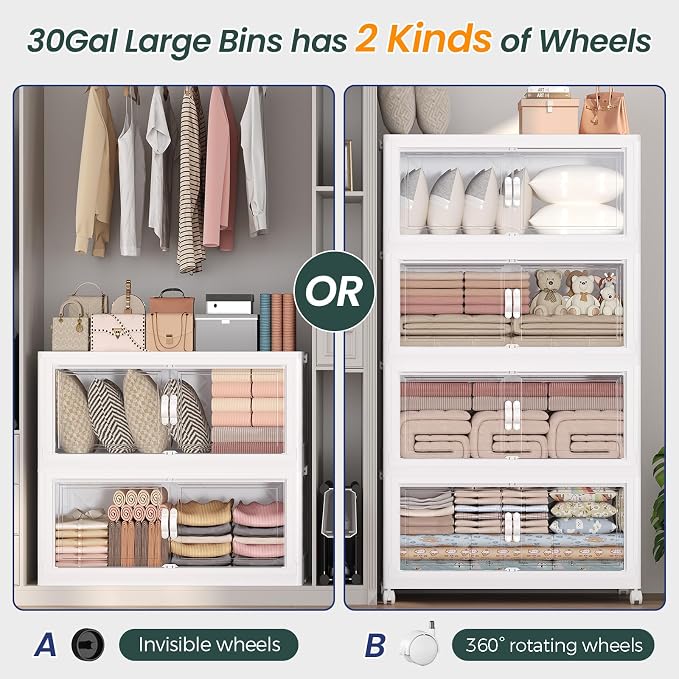360QT Extra Large Stackable Storage Bins - Image 6