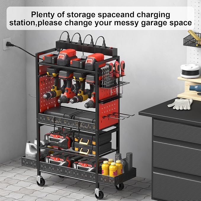 CCCEI Garage Power Tools Organizer Cart - Image 6