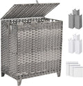 Laundry Hamper with Lid, 190L Large Laundry Basket 3 Section with 6 Removable by Hiagnete
