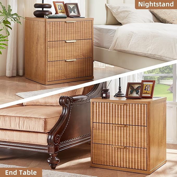 LEYAOYAO Fluted Nightstand - Image 7