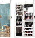 CHARMAID Jewelry Cabinet Wall or Door Mounted, Hanging Lockable Jewelry Armoire by CHARMAID