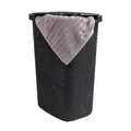 Mind Reader 60L Slim Laundry Hamper, Clothes Basket, Wicker Design, 17.65"L x by MindReader