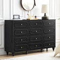12 Drawer Fluted Dresser for Bedroom, Mid Century Modern Chest of Drawers by ORRD