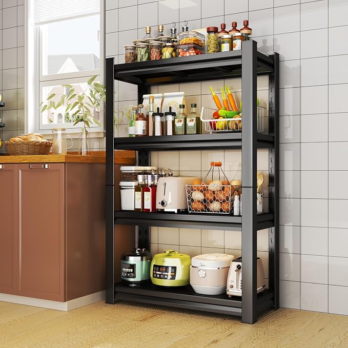 63''Storage Shelves, 4-Tier Garage Metal Shelving Unit, Adjustable, - Image 9