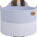 INDRESSME 115L Extra Large Rope Basket, Organizing Storage by INDRESSME