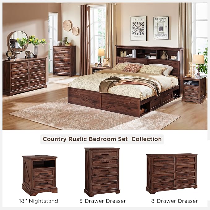 ACCOHOHO 18" Farmhouse Nightstand - Image 7