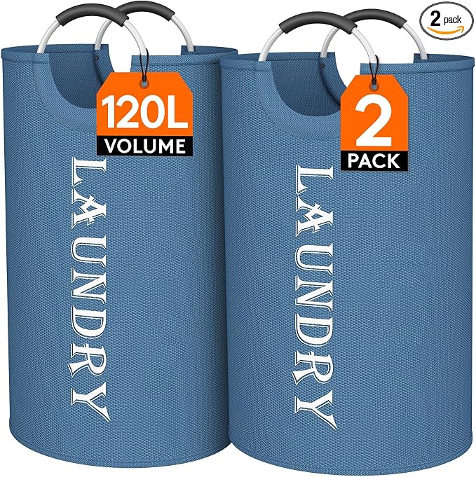 Lifewit 120L 2-Pack Large Laundry Basket, Collapsible Laundry Hamper by Lifewit