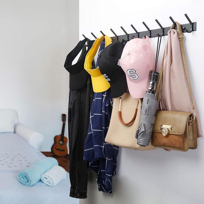 WEBI Coat Rack Wall Mounted, 10 Hooks - Image 3