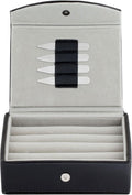 Mens Leather Travel Cufflinks Ring Storage Box Case Includes 2 Sets Metal by Cuff-Daddy