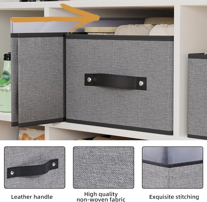 Fabric Storage Boxes, 16.1 × 9.8 × 6.5 Inch Storage Baskets - Image 7