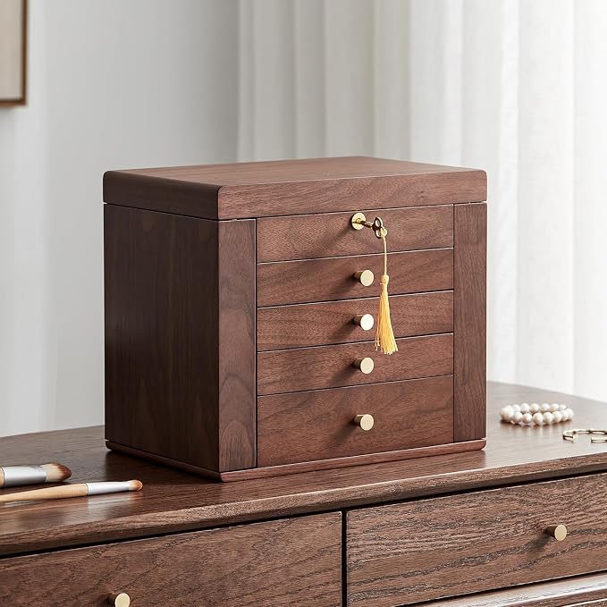 CHOSIN Black Walnut Wooden Jewelry Box - Image 4