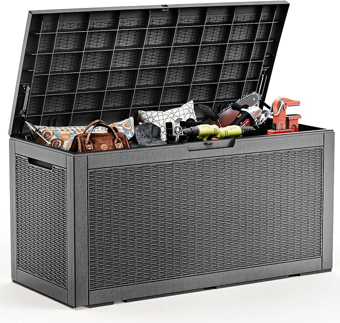 100 Gallon Deck Box, Resin Outdoor Storage Box by OutdoorLivingPerfected