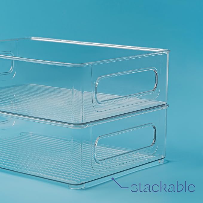 primebox Plastic Food Storage 4 Pack Clear Container Bin - Image 5