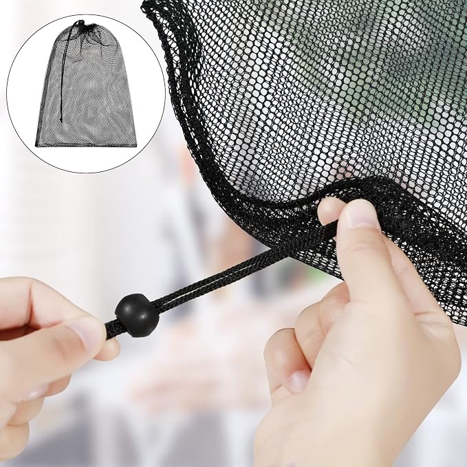 TecUnite 10 Pcs Mesh Bags Drawstring Laundry Bags Large Nylon Mesh Gift - Image 5