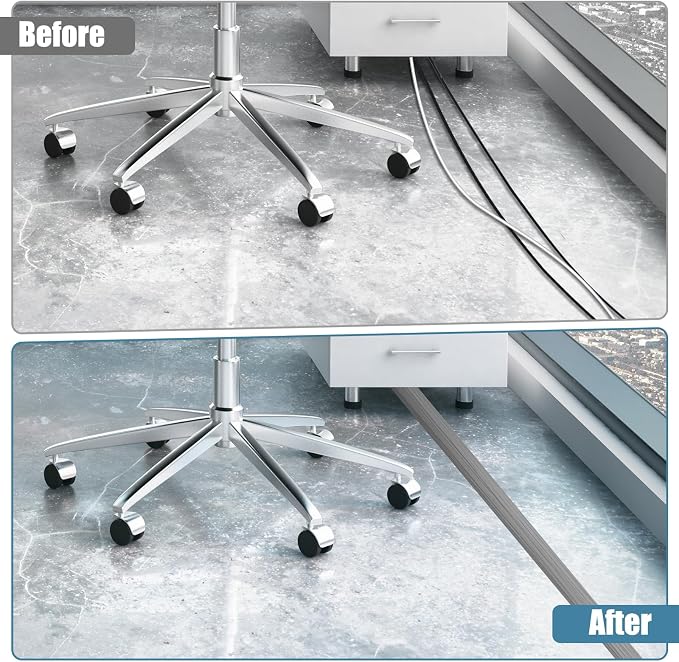 Floor Cord Covers for Wires 3.3FT Cable Hider Wire Cover Self Adhesive Cord - Image 4