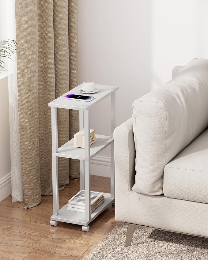 TUTOTAK Small Side Table, Narrow End Table, Bedside Table, Couch Side Table - Image 2