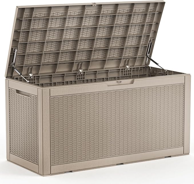 100 Gallon Deck Box, Resin Outdoor Storage Box by OutdoorLivingPerfected