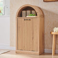 Arched Tilt-Out Trash Can Cabinet, Fluted 10 Gallon Trash Can by IFGETEnrichYourLivingSpace