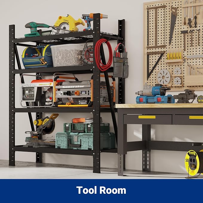 FLEXIMOUNTS 10000LBS 2 Pack Garage Shelving, 4-Tier Heavy Duty Shelving Unit - Image 8