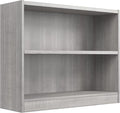 Bush Furniture Universal Small 2 Shelf Bookcase in Platinum Gray, Low Storage by BushHome