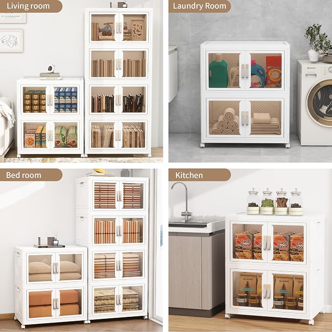 Large Clear Stackable Storage Bins - Image 6