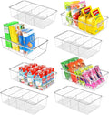 Snack Organizer for Pantry Shelf, 8 Pack Clear Plastic Pantry Storage Bins by YourBestHomeKitchenChoice