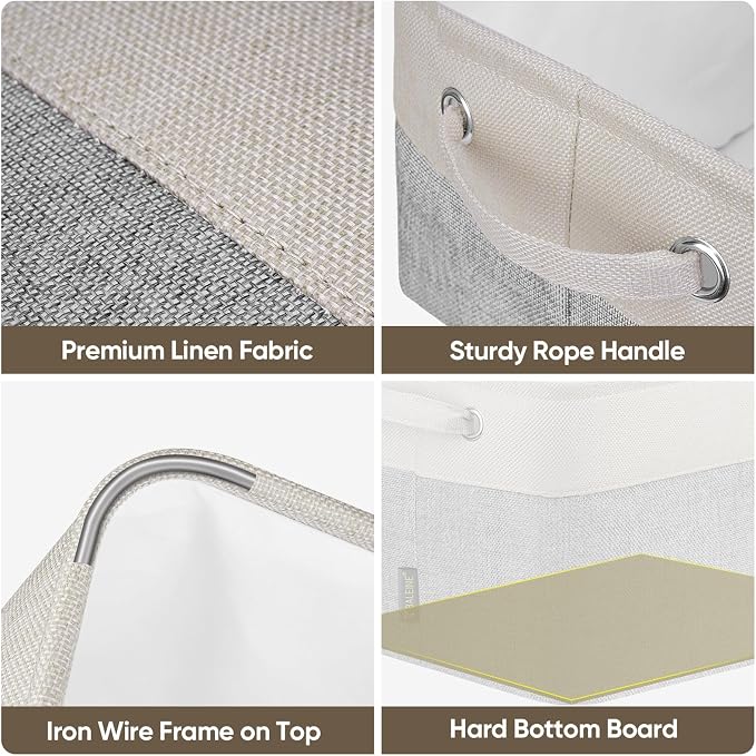BALEINE 2 Pack Fabric Storage Bins - Image 7
