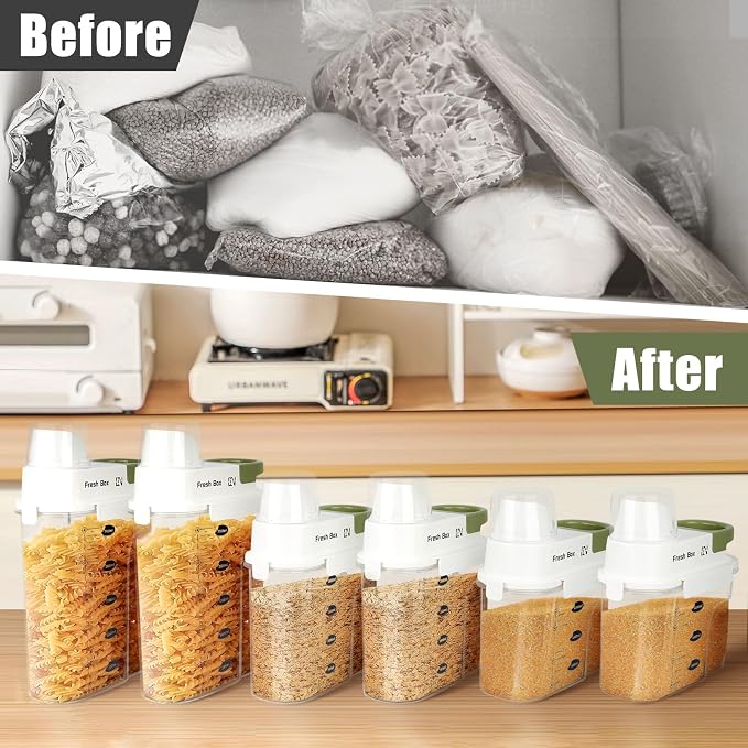 Cereal Storage Container 4Pack, 61oz/1.8L Airtight Food Storage Containers - Image 6