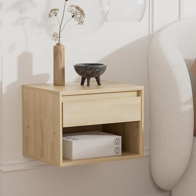 Floating Nightstand Set of 3, Wall Mounted Bedside Table - Image 8