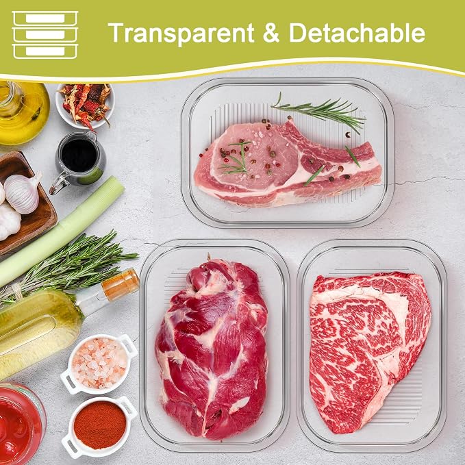 5 Pcs Deli Meat Container for Fridge, Stackable Bacon Lunch Meat Container for - Image 7
