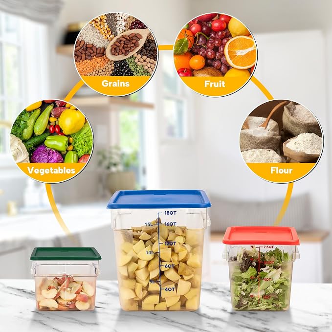 4 Pack Food Storage Containers, 12 Quart - Image 8