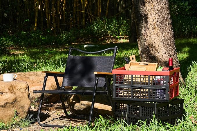 3-Pack Plastic Collapsible Storage Crates-30L, Foldable Plastic Crates - Image 8
