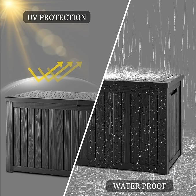 Heavy-Duty 270 Gallon Waterproof Deck Storage Box, Outdoor Storage - Image 4
