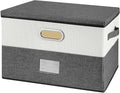 Large Linen Fabric Foldable Storage Bins by Unknown
