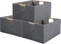 Fabric Storage Bin 3 Pack Foldable Cotton Linen Storage Basket by LaMor%C3%A9e