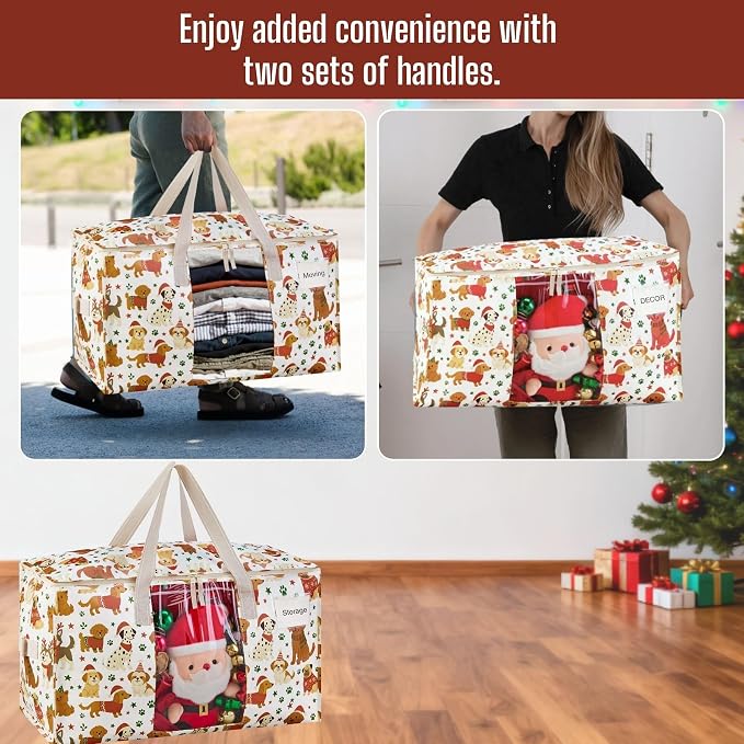 VENO 4 Pack Moving Bags, Large Christmas Storage Bins - Image 5